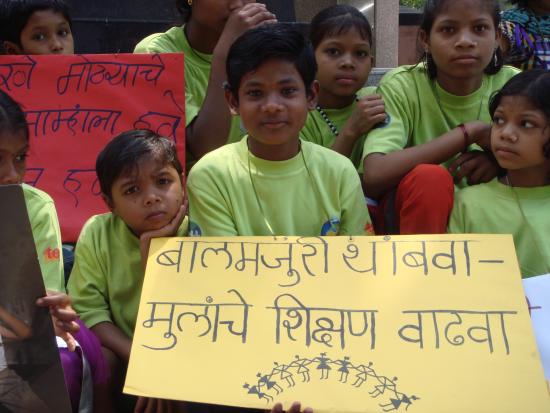 Suncity day care center children of HOPE join the rally organised by ARC, saying stop child labor and increase children's literacy rate.